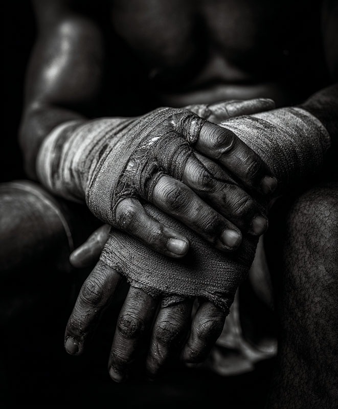 Fighter after a match